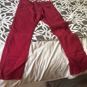Levi's Denizen Deep Red Skinny Jeans